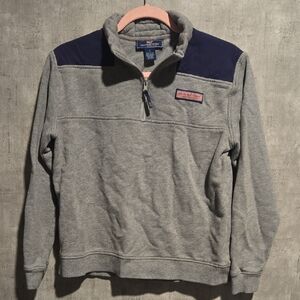 Vineyard Vines Gray and Navy Sweater L